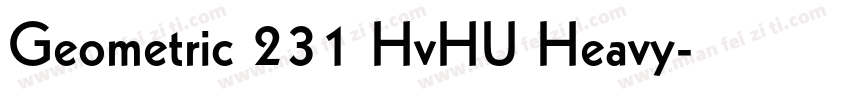 Geometric 231 HvHU Heavy字体转换
